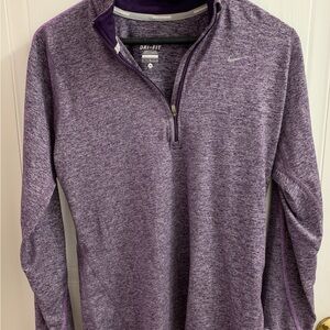 Nike Heathered Purple Dri-FIT Pullover Sz M Nike Running w Thumbholes
